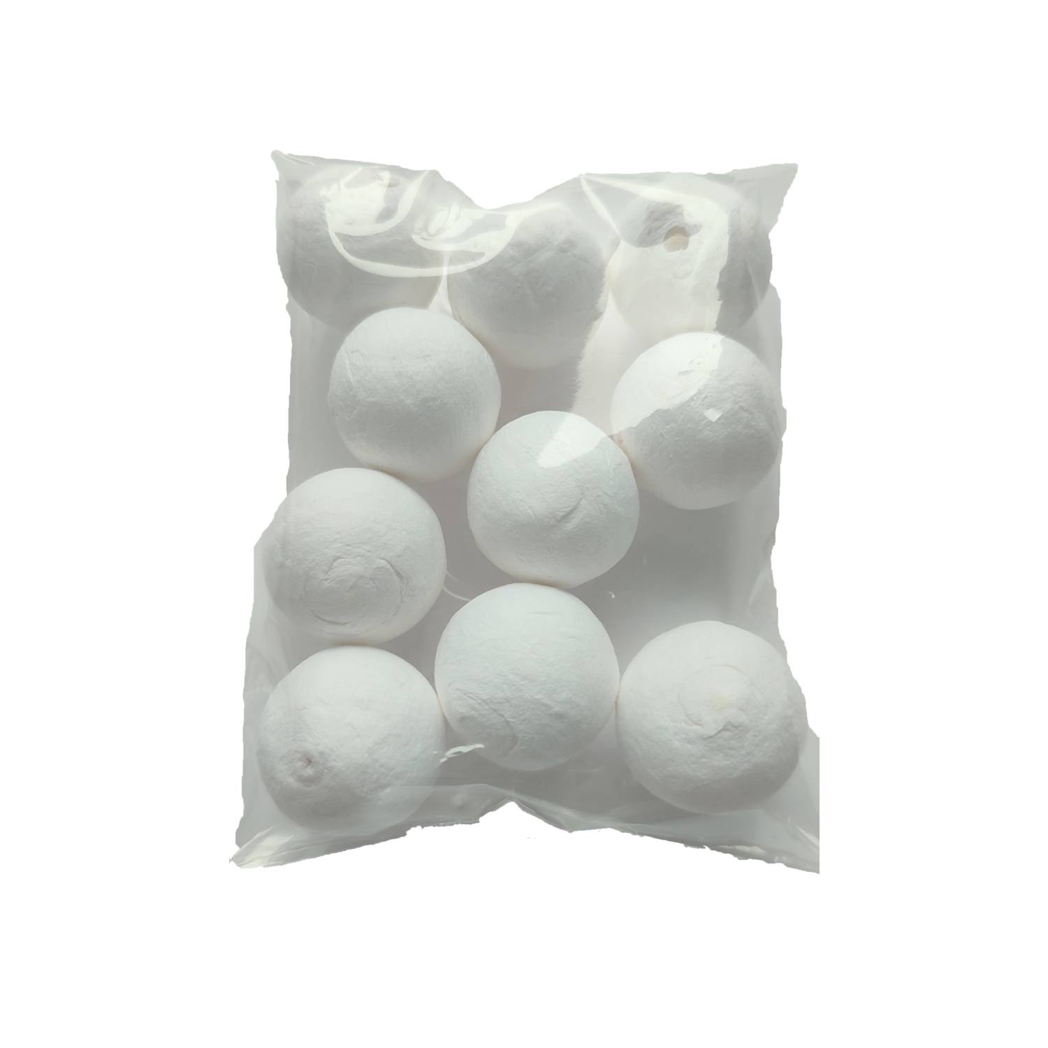 BestSaller 12359 Papierkugeln für Schleudern, Wattekugeln mit Bohrung, weiß (10er Pack)