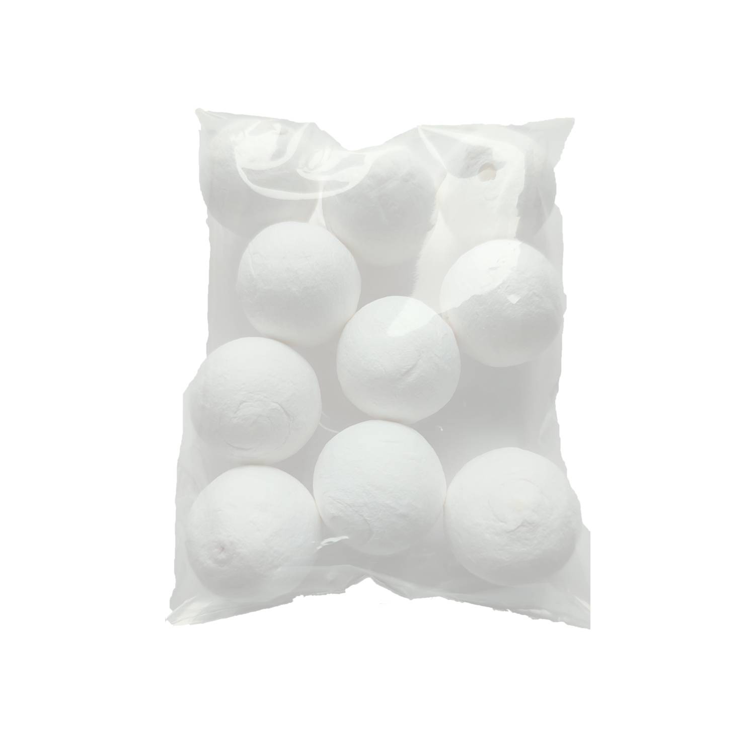 BestSaller 12359 Papierkugeln für Schleudern, Wattekugeln mit Bohrung, weiß (10er Pack)