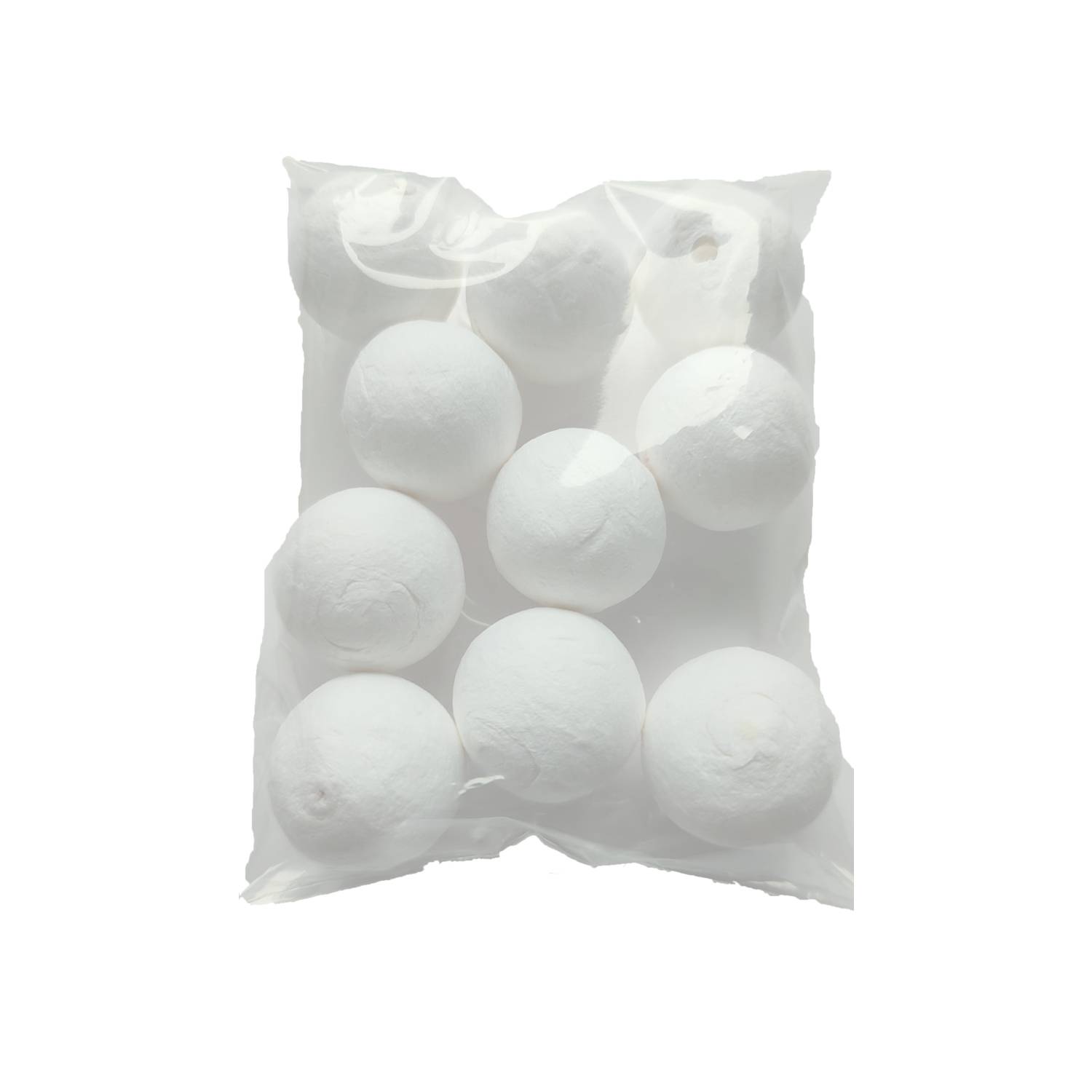 BestSaller 12359 Papierkugeln für Schleudern, Wattekugeln mit Bohrung, weiß (10er Pack)