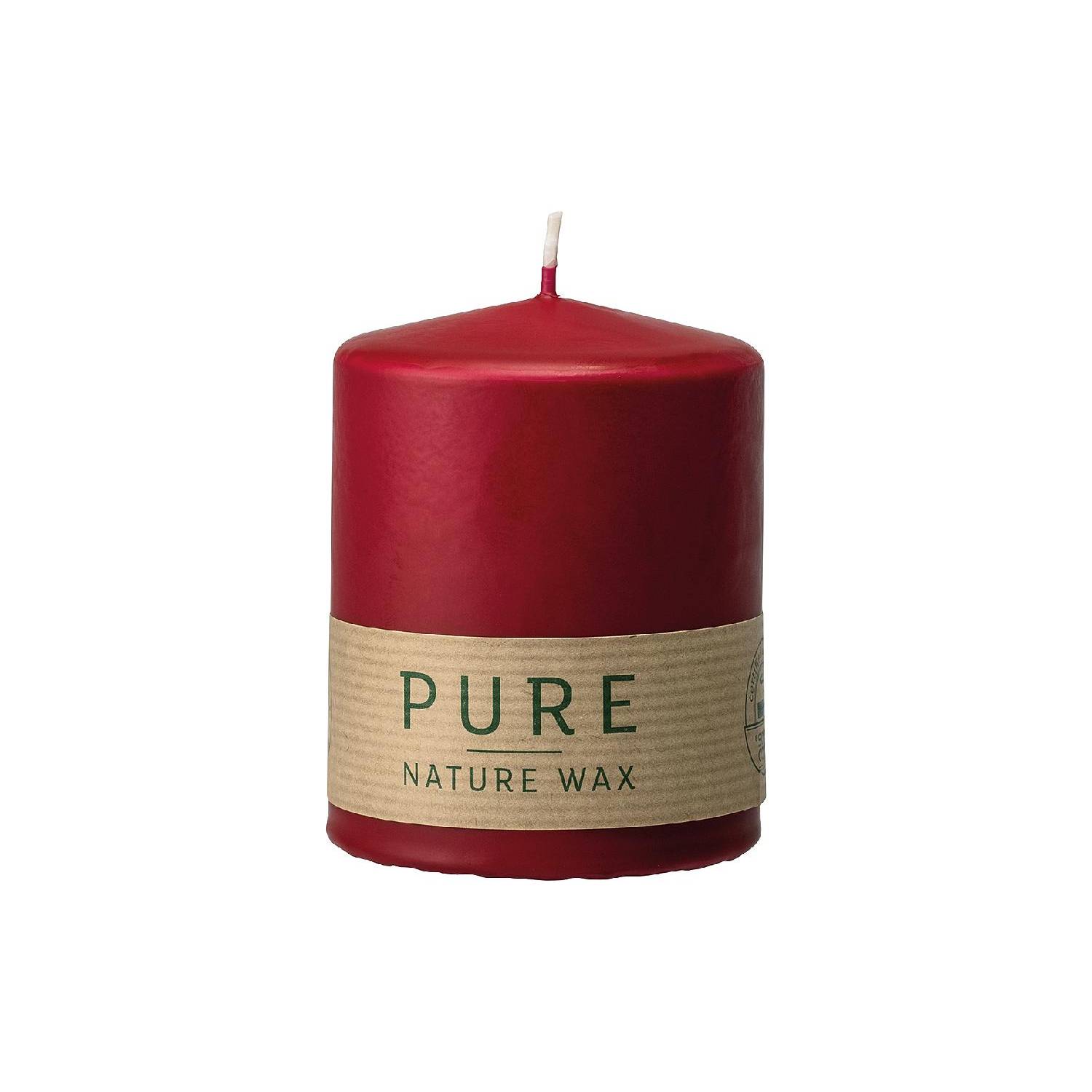 WENZEL PURE Kerze Safe Candle 9x7cm karminrot, rot