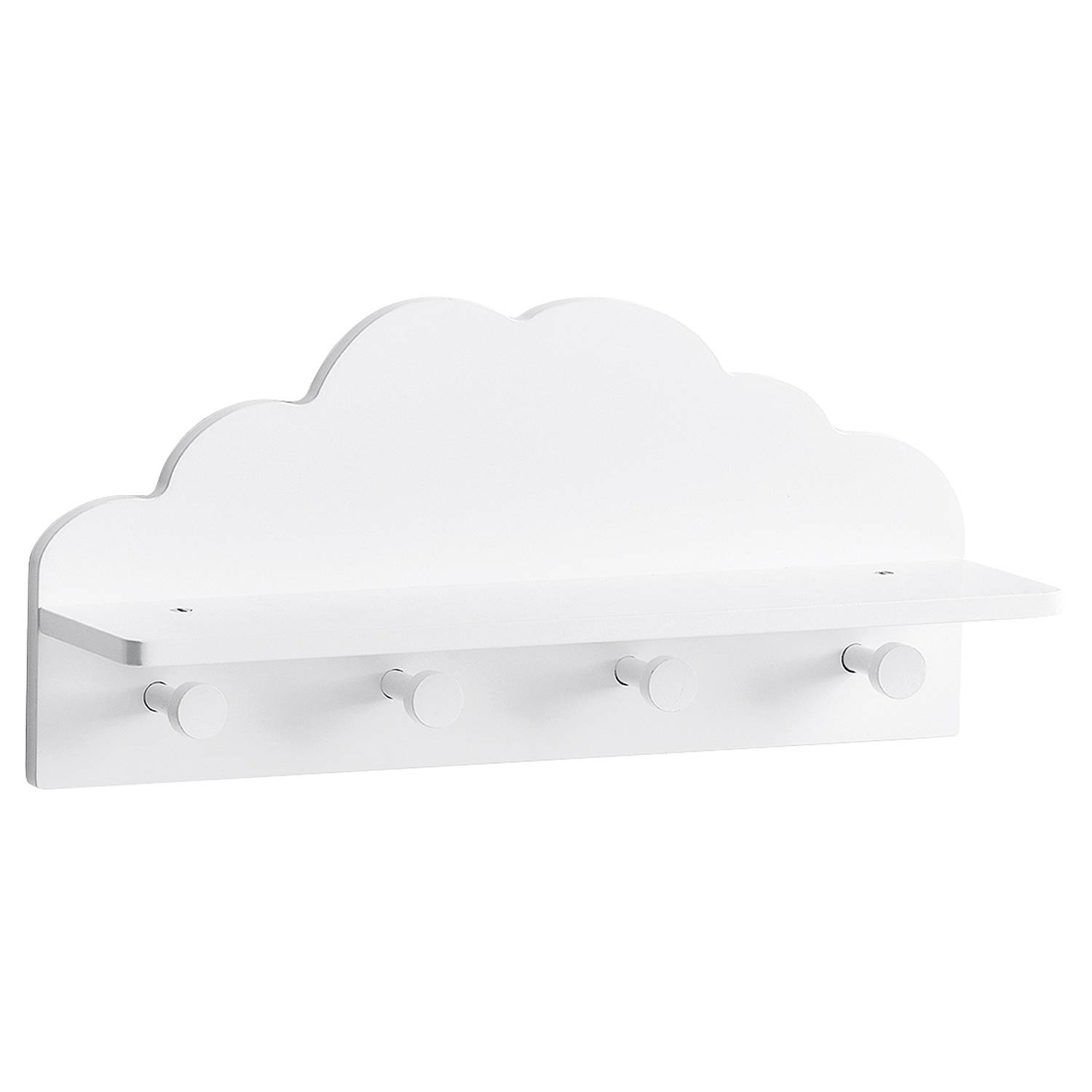 Zeller Present Kinder-Wandgarderobe MDF 48x12x22cm, weiß