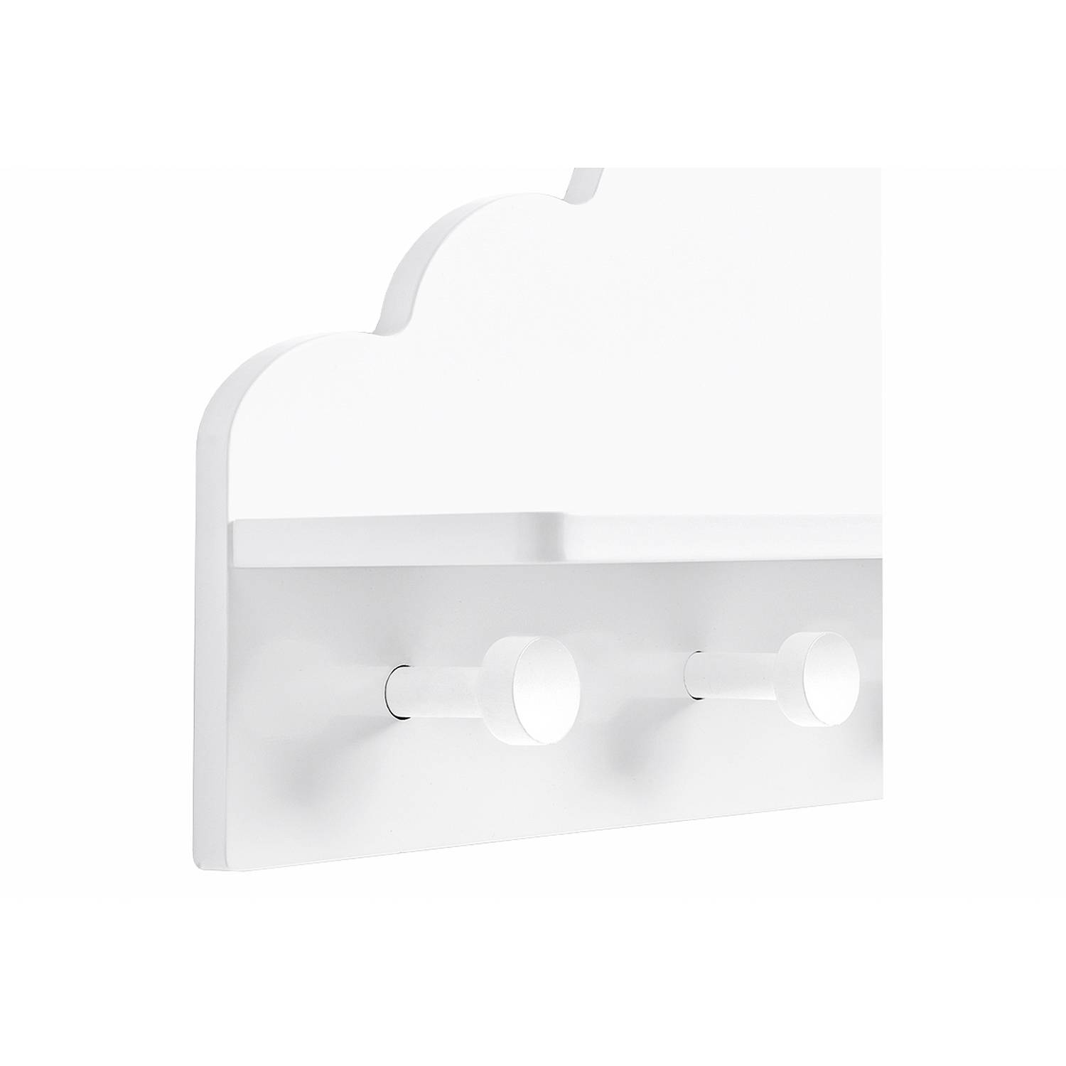 Zeller Present Kinder-Wandgarderobe MDF 48x12x22cm, weiß