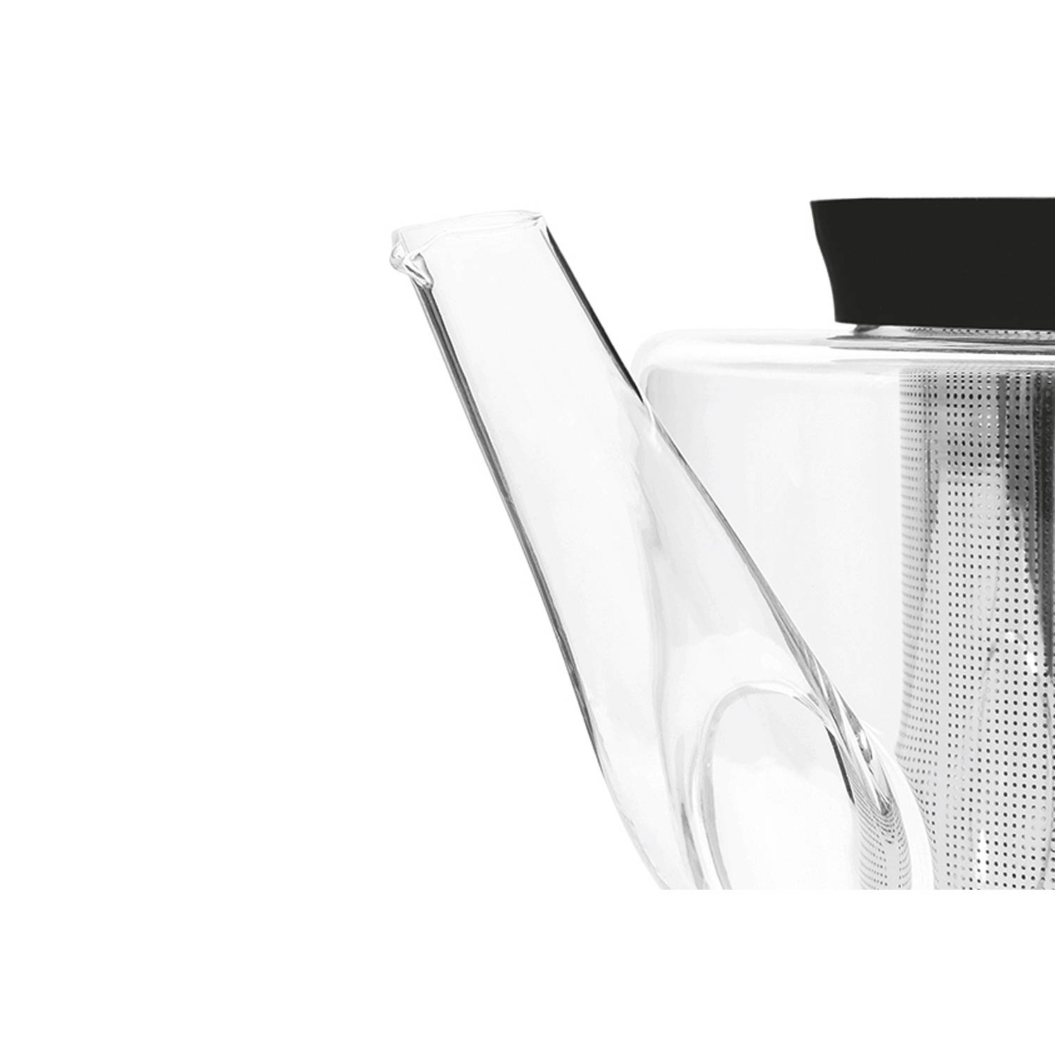 VIVA Scandinavia Teekanne Glas/Edelstahl/Kunststoff/Glas 1l, klar/silber