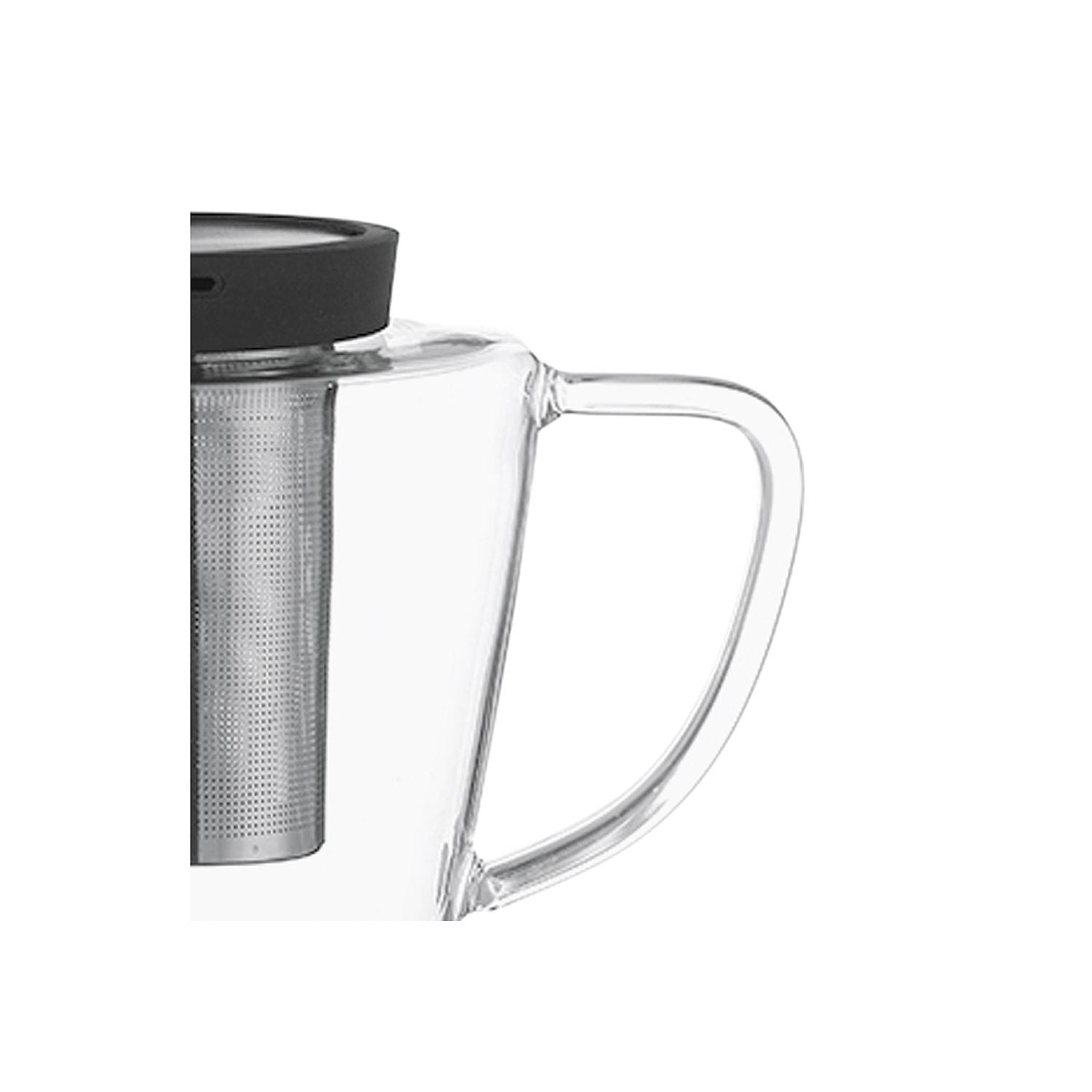 VIVA Scandinavia Teekanne Glas/Edelstahl/Kunststoff/Glas 1l, klar/silber