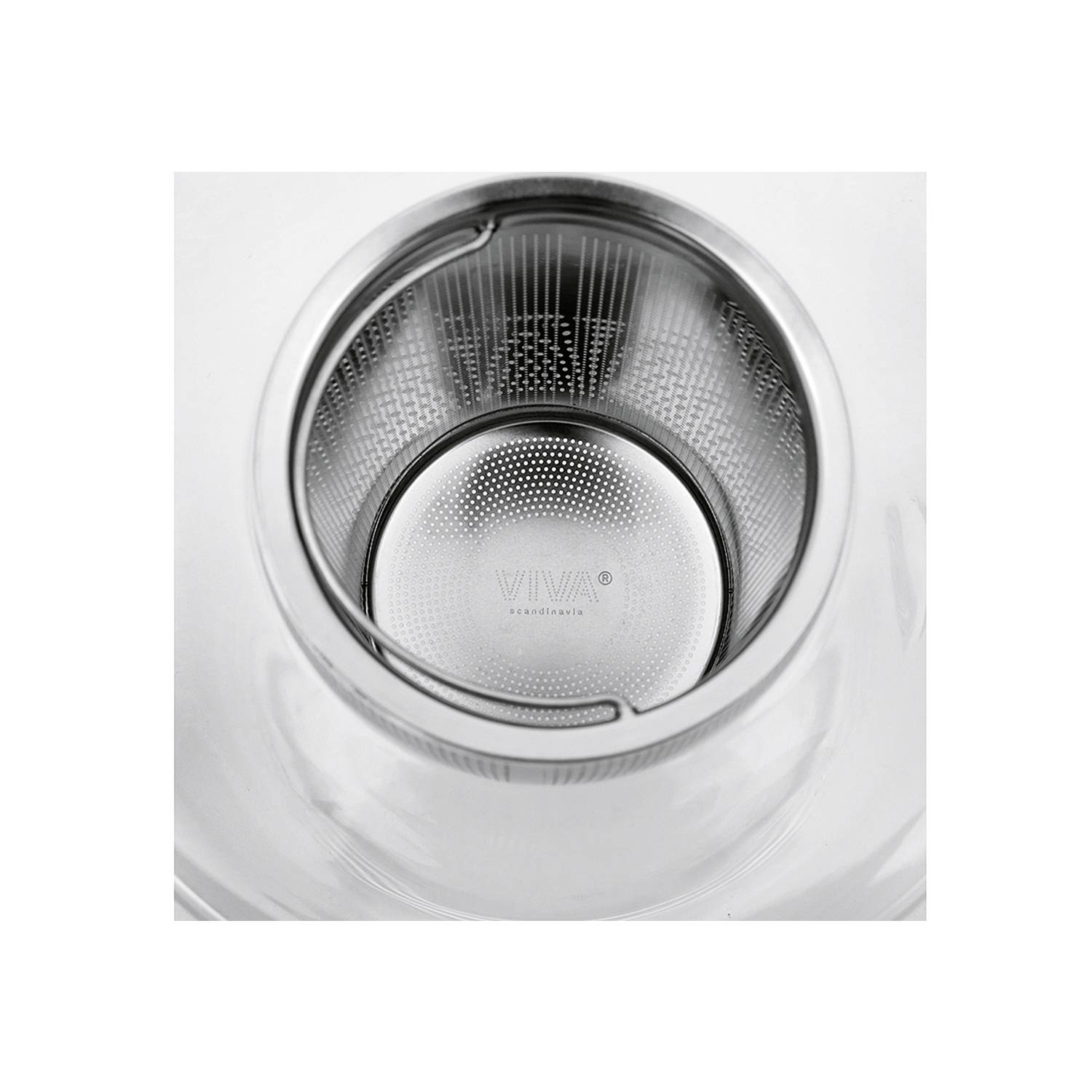 VIVA Scandinavia Teekanne Glas/Edelstahl/Kunststoff/Glas 1l, klar/silber