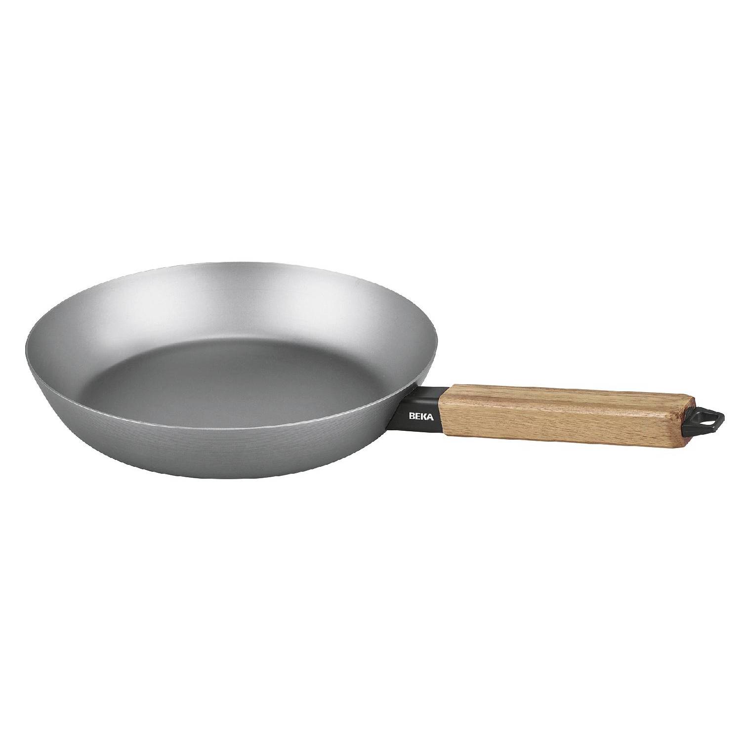 BEKA Nomad Pfanne Stahl + Akazienholz Ø28cm, silber-grau/natur