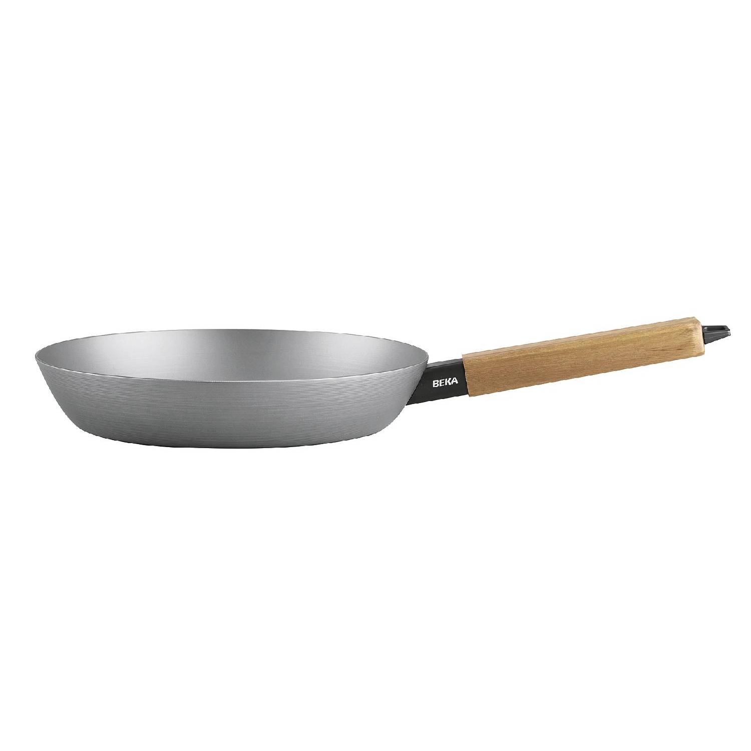 BEKA Nomad Pfanne Stahl + Akazienholz Ø28cm, silber-grau/natur