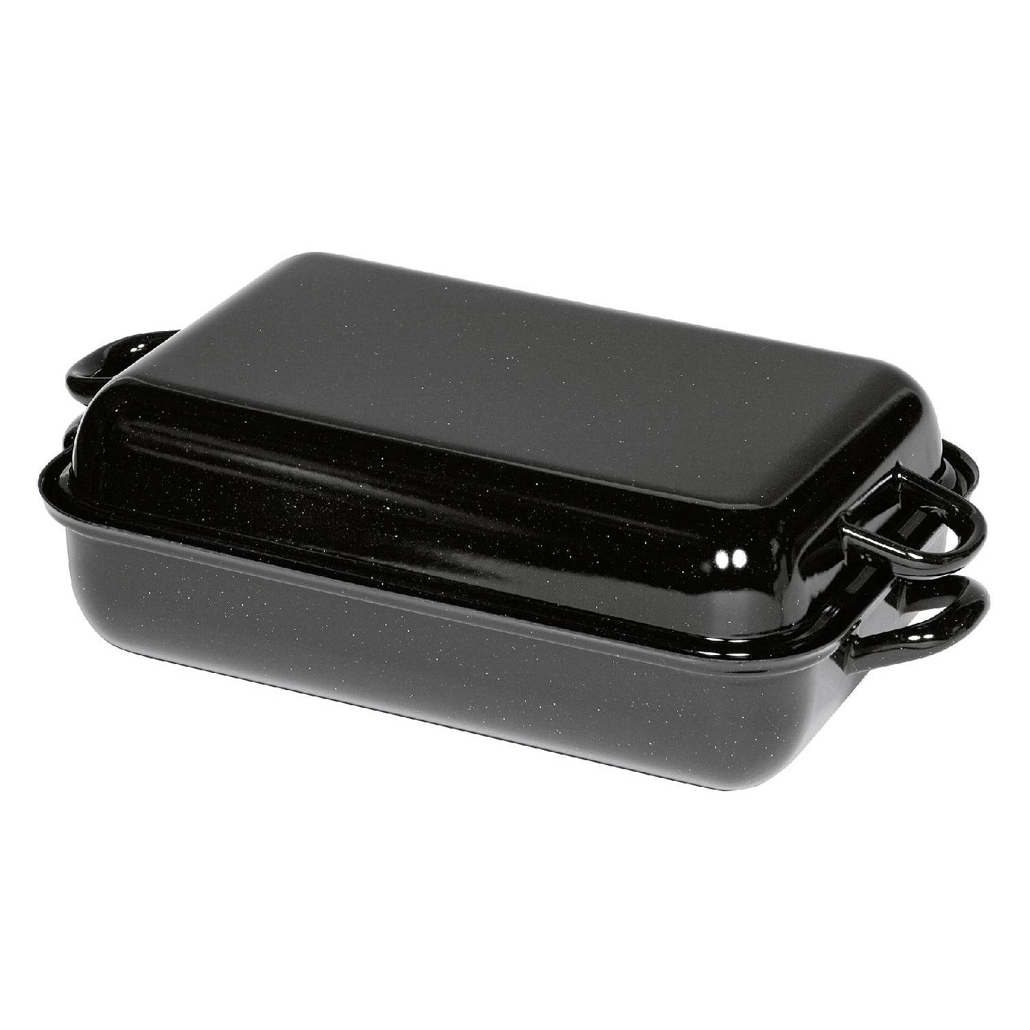 RIESS Bratrohrpfanne mit Deckel 32/22 Profi, schwarz