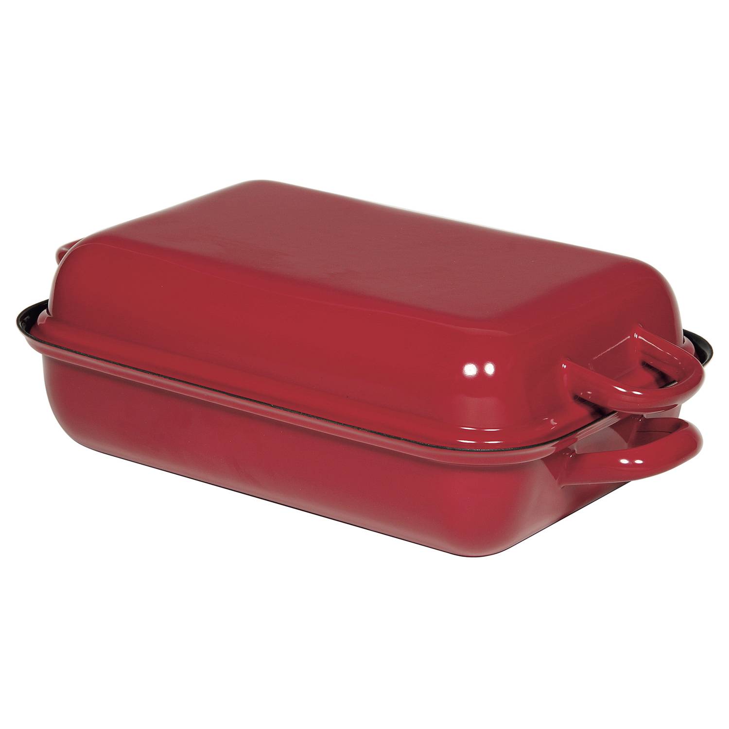 RIESS Bräter 32x22x11,5cm, Emaille, rot