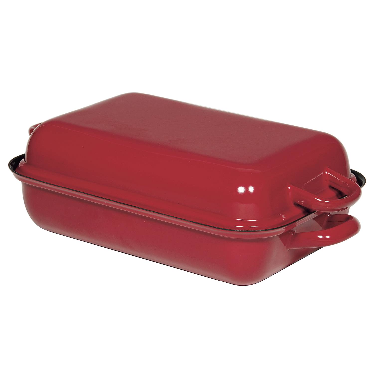 RIESS Bräter 37x26x13,1cm, Emaille, rot