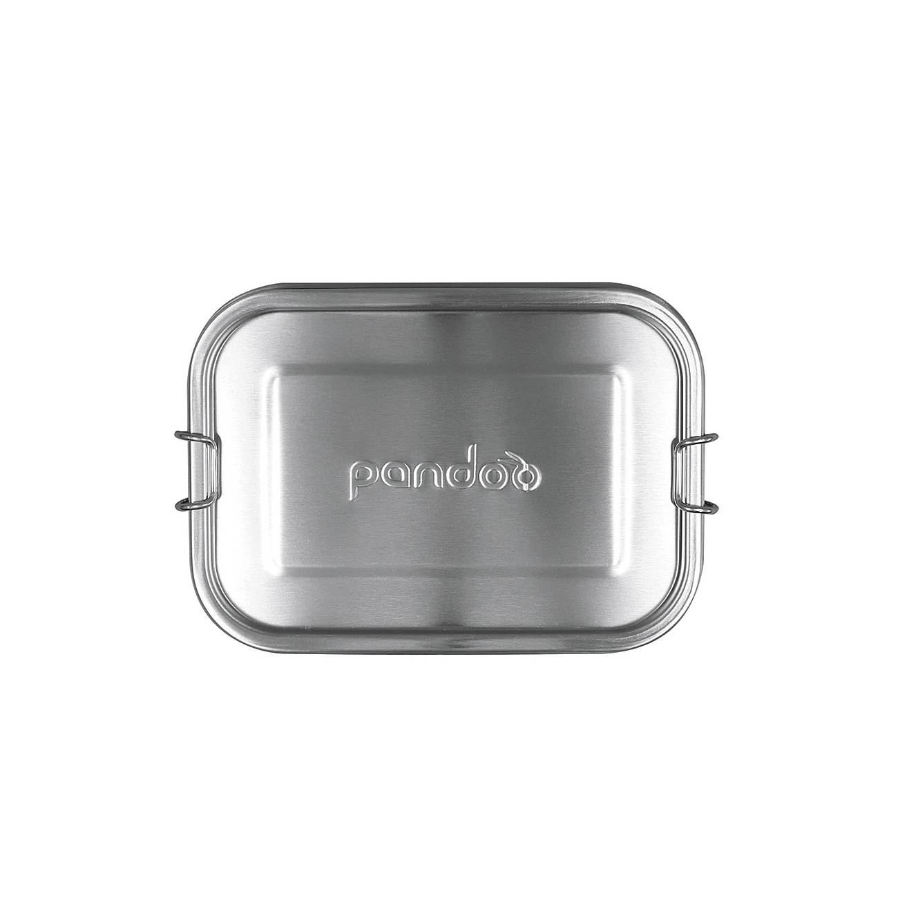 pandoo Lunchbox Edelstahl 1200ml 20x14,5x6cm, silber