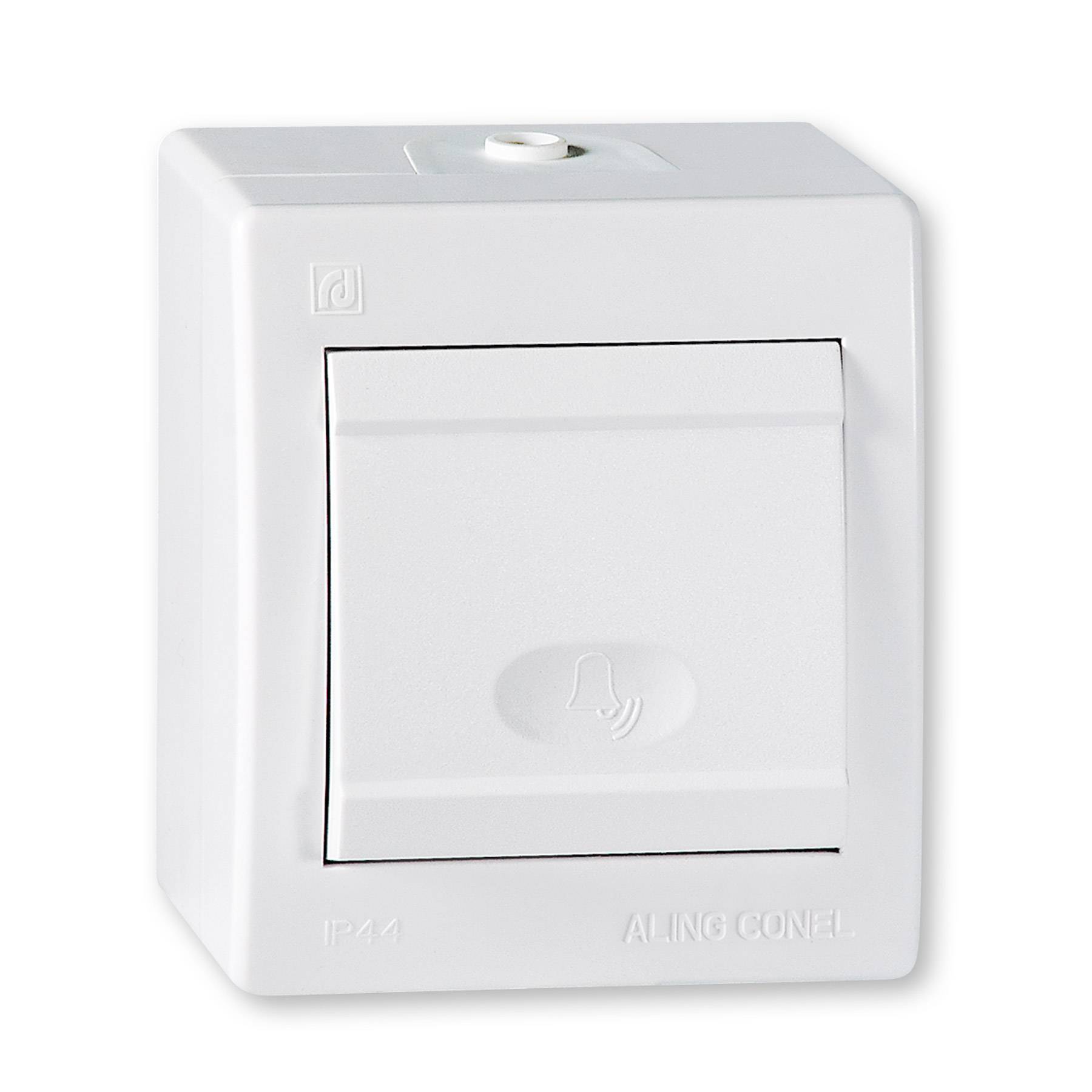 ALING-CONEL Aufputz Klingeltaster 10AX/250V~ / IP 44 - Weiß