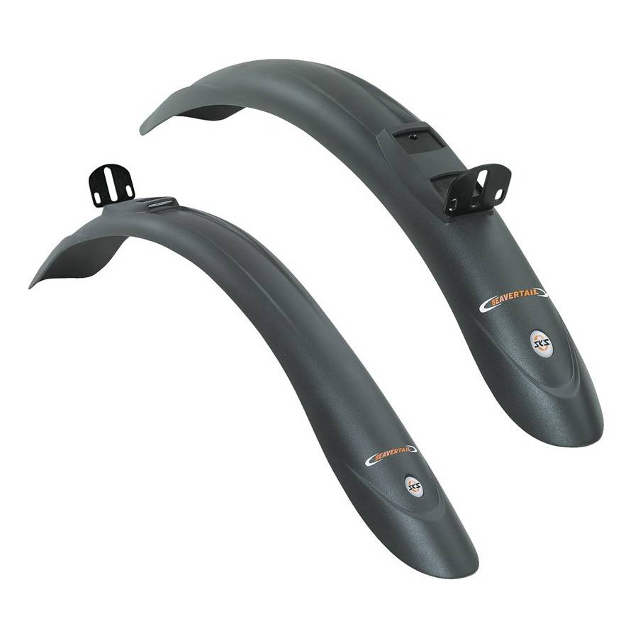 SKS 52964000 00-10101 Steckbleche "Beavertail XL", 26-28", ca. 59-90 mm, extra breit, schwarz (1 Paar)