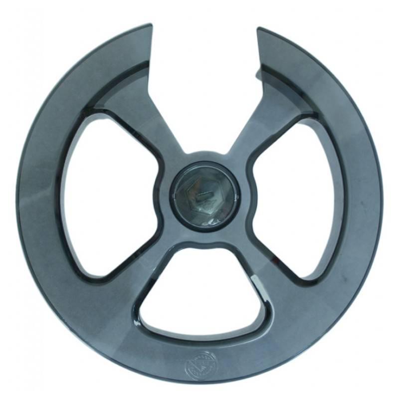 Hebie 0325 E 5 Kettenschutzscheibe 325E5 für 42 - 44 Zähne, transparent/schwarz