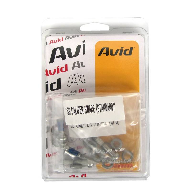 Avid 00.5318.006.000 Schrauben-Set für Scheibenbremse, Edelstahl inklusive Beilagscheibe CPS & Standard, silber (1 Set)