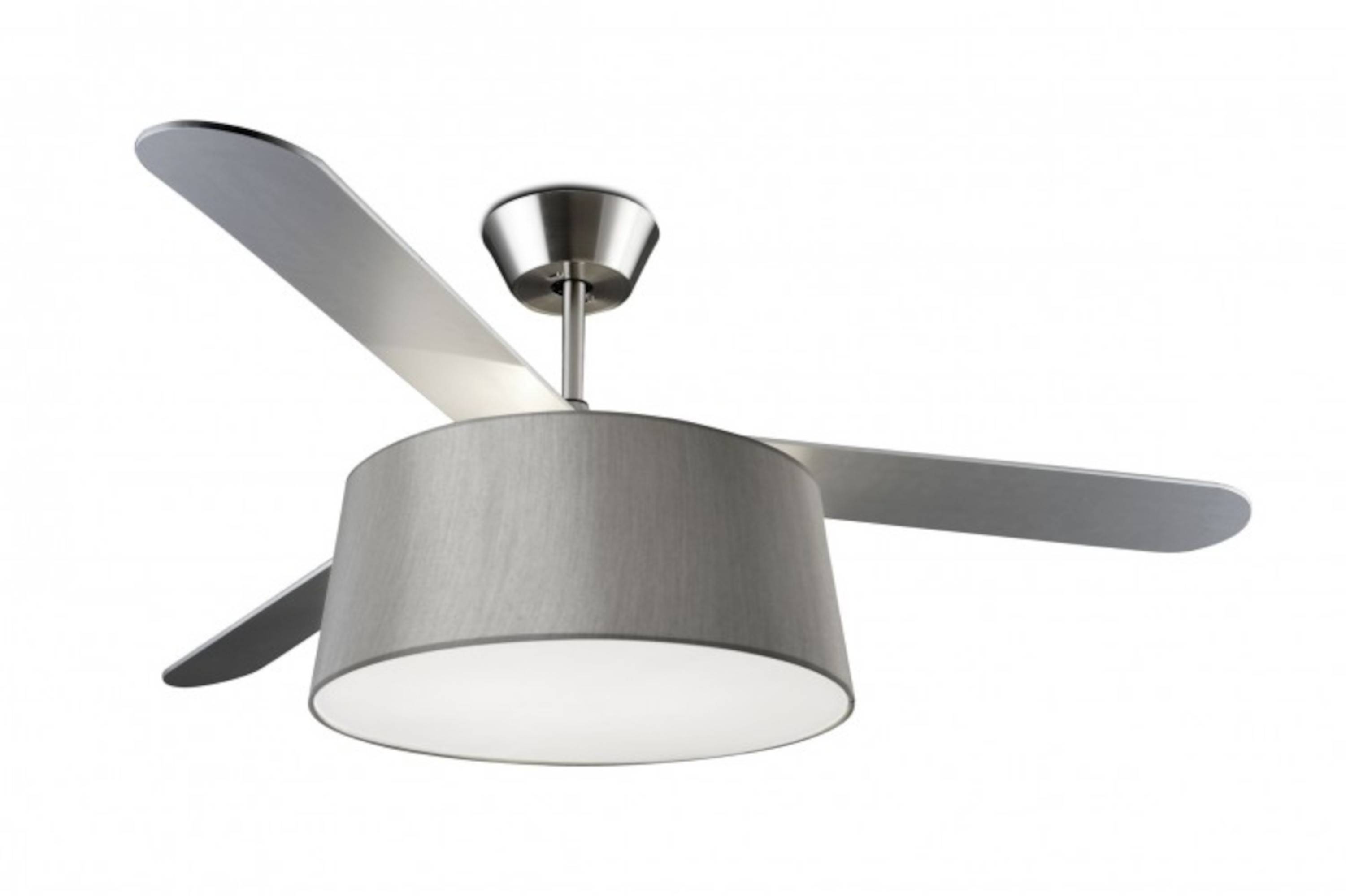 Deckenventilator Belmont Nickel / Grau mit Licht