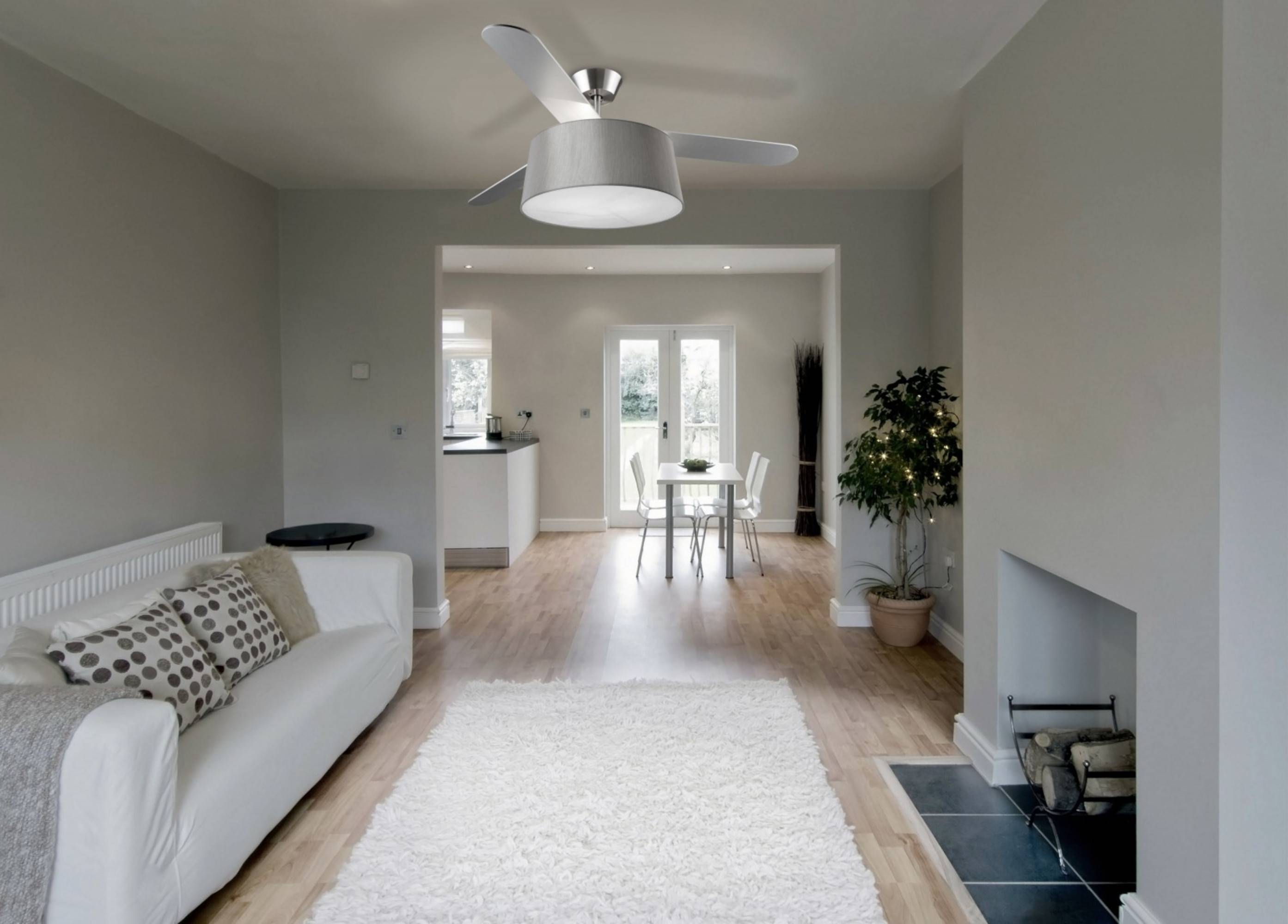 Deckenventilator Belmont Nickel / Grau mit Licht