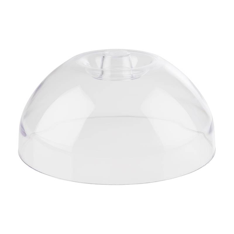 Ein durchsichtiger, kuppelförmiger Deckel aus Kunststoff mit einer zentralen Öffnung, der typischerweise auf Getränkebechern zum Schutz und zur Aufnahme von Strohhalmen verwendet wird.