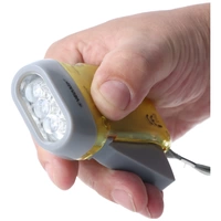 3fach LED Dynamo Taschenlampe wiederaufladbar, Blau und Gelb, mit Anti Black Out Funktion 3fach LED Dynamo Taschenlampe wiederaufladbar, Blau und Gelb, mit Anti Black Out Funktion