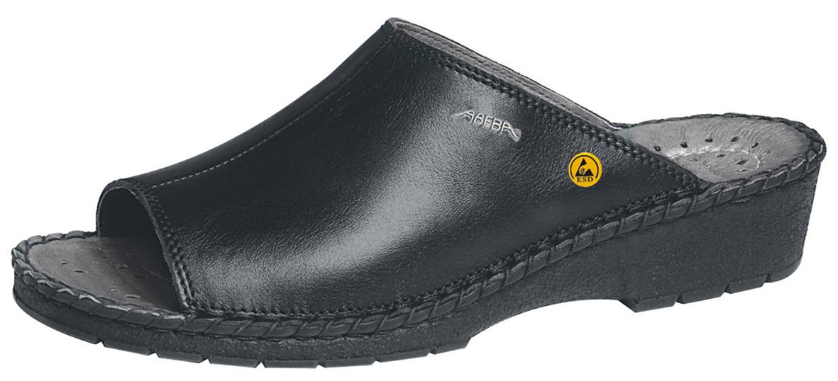 Abeba ESD-Berufsschuhe Reflexor® Pantolette schwarz Gr. 36