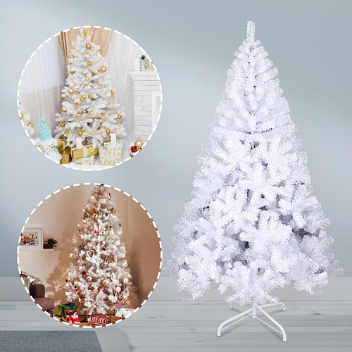 Weihnachtsbaum künstlicher Tannenbaum inkl. Baumständer Metall Weiß 180cm