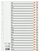 Bene 93208 - Alphabetischer Registerindex - Polypropylen (PP) - Grau - A4 - 225 mm - 29,7 cm