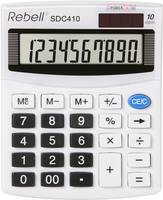 Rebell SDC 410 - Desktop - Einfacher Taschenrechner - 10 Ziffern - 1 Zeilen - Batterie/Solar - Weiß