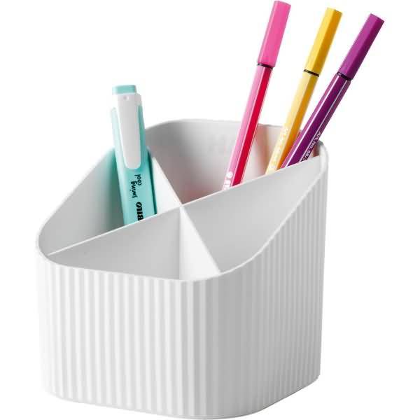 Schreibtischköcher Re-X-Loop 4 Fächer RC-Kunststoff weiß