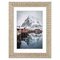 Hama Oslo, Einzelbilderrahmen, Glas, MDF-Platten, Eiche, Tisch, Wand, 20 x 28 cm, Nachdenklich