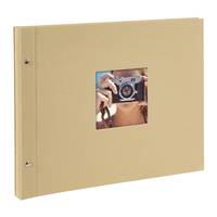 Goldbuch 28606, Beige, 40 Blätter, 10x15, Perfekte Verbindung, Leinen, Weiß