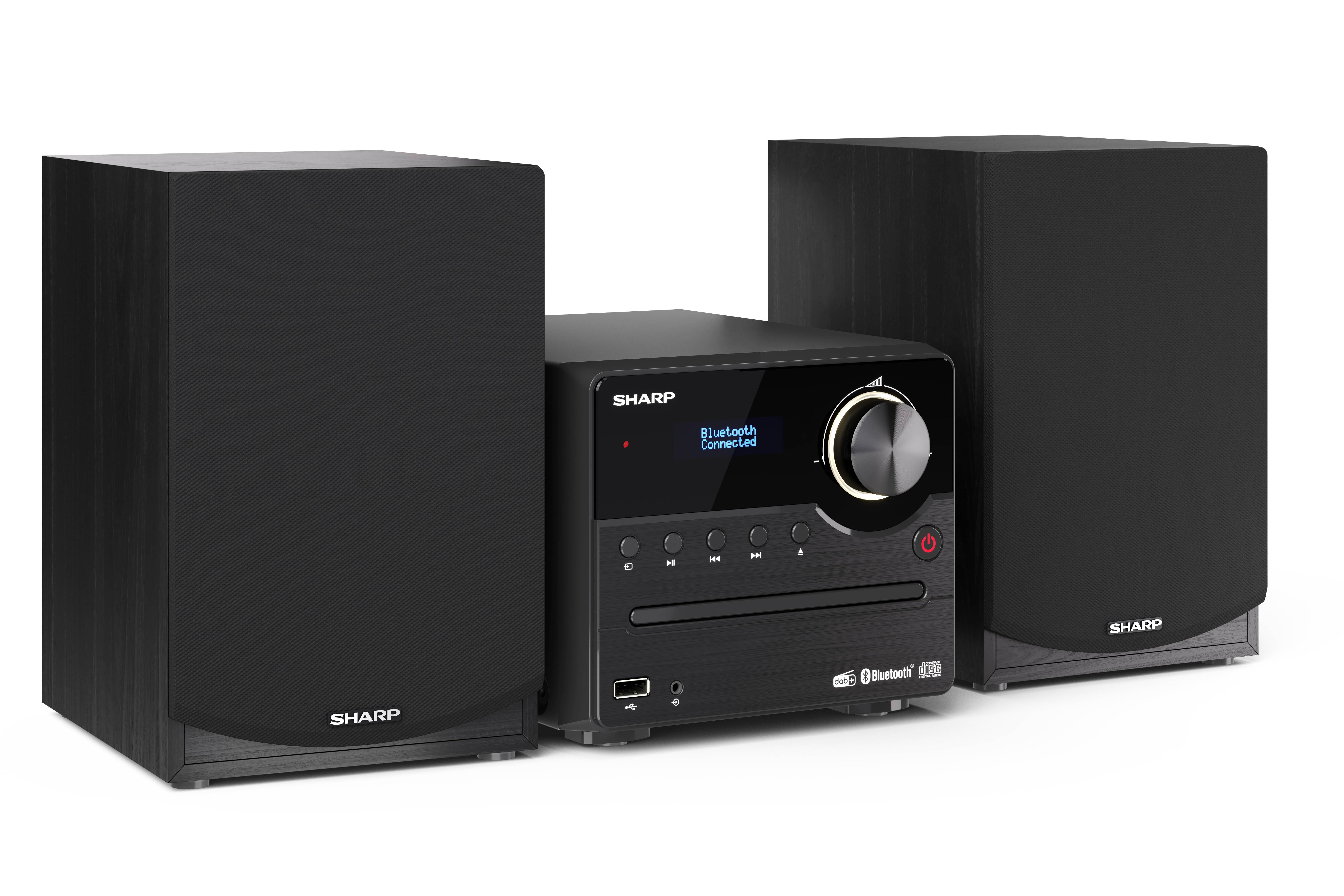 Sharp XL-B517D - Heim-Audio-Mikrosystem - Schwarz - 1 Disks - 45 W - Voller Bereich - 60 - 20000 Hz