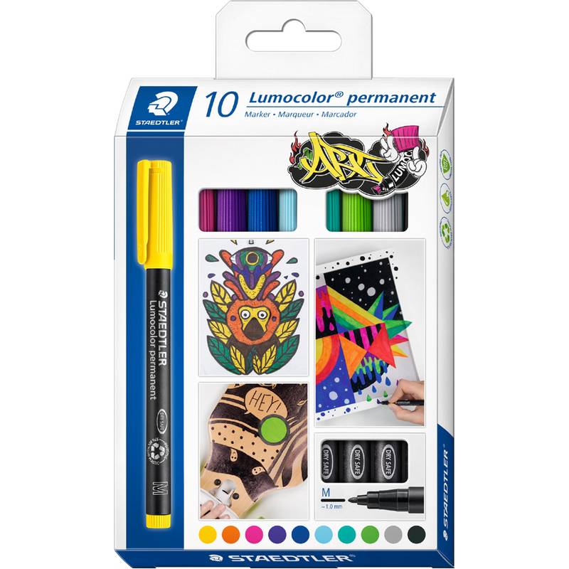 STAEDTLER Lumocolor Permanent-Marker 317M, 10er Kartonetui