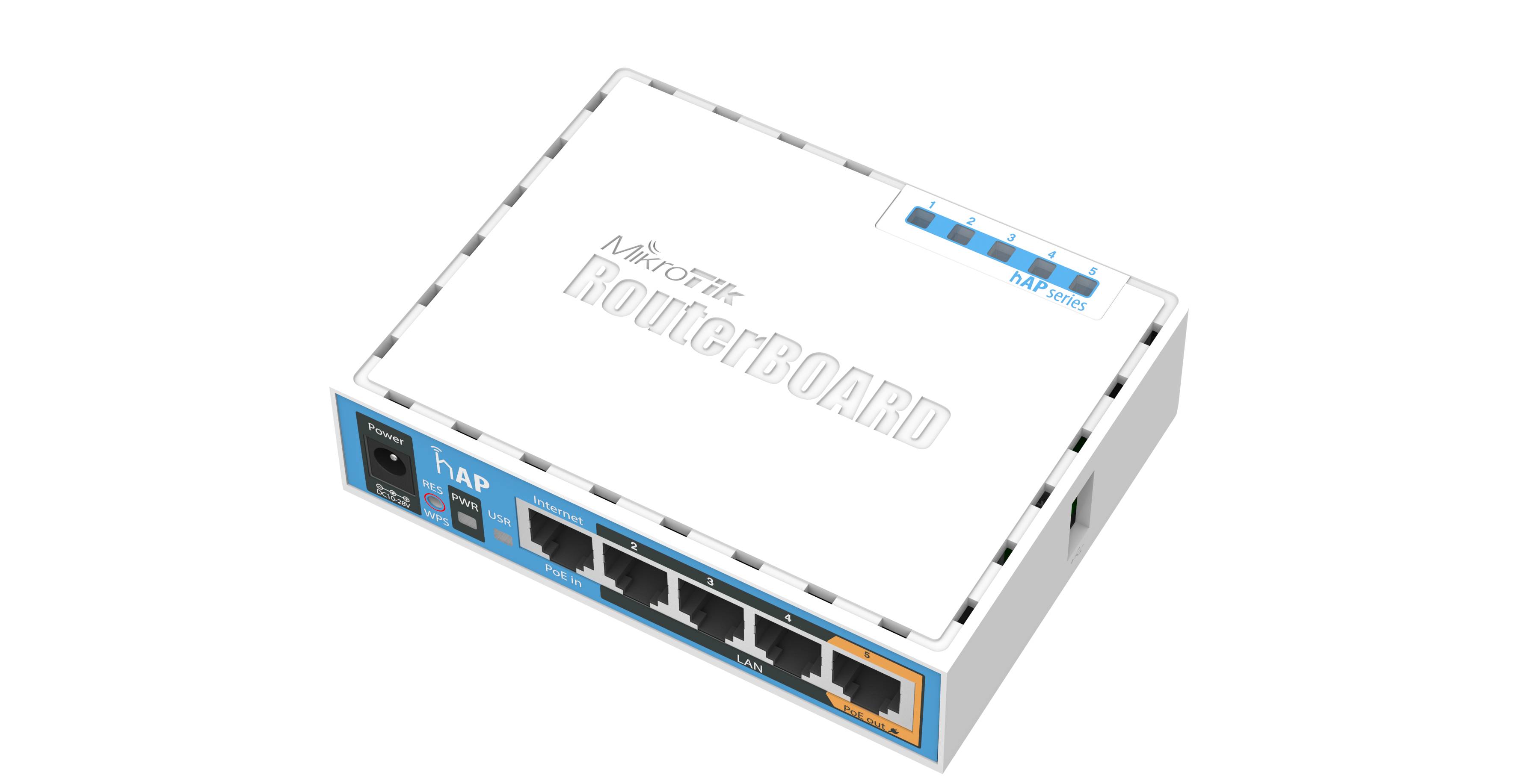 MikroTik RouterBOARD hAP - Wireless Router 4-Port-Switch