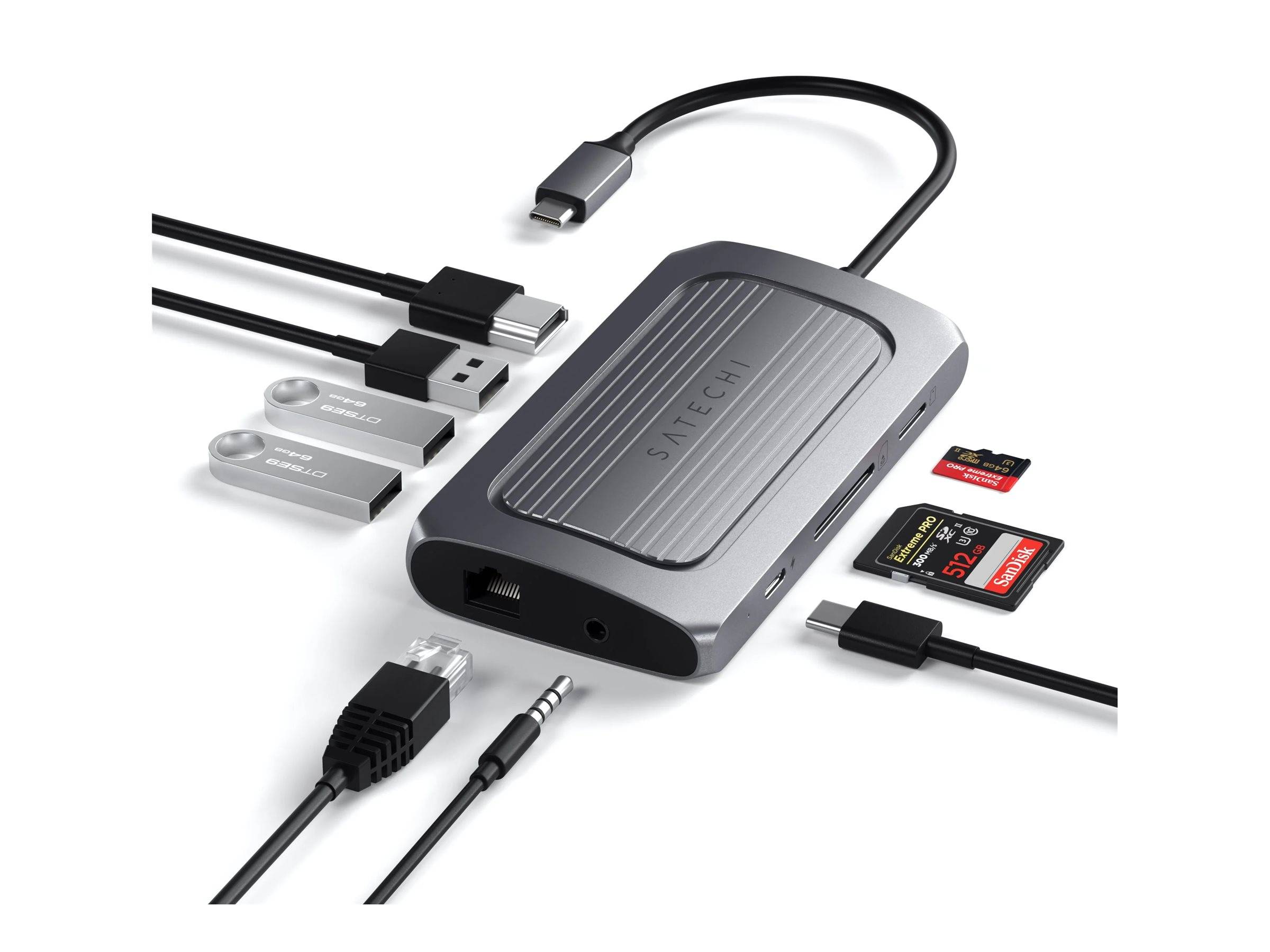 Satechi Dockingstation - USB-C - HDMI8K 30Hz HDMI - USB-C PD (100W) - Gigabit