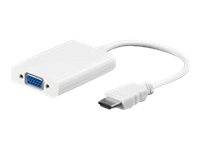 Weißes Adapterkabel mit VGA-Buchse auf der einen Seite und USB-C-Stecker auf der anderen Seite.