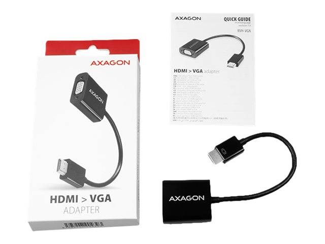 AXAGON Videoadapter - HDMI männlich zu HD-15 (VGA)weiblich - 17 cm - 1920 x 1200