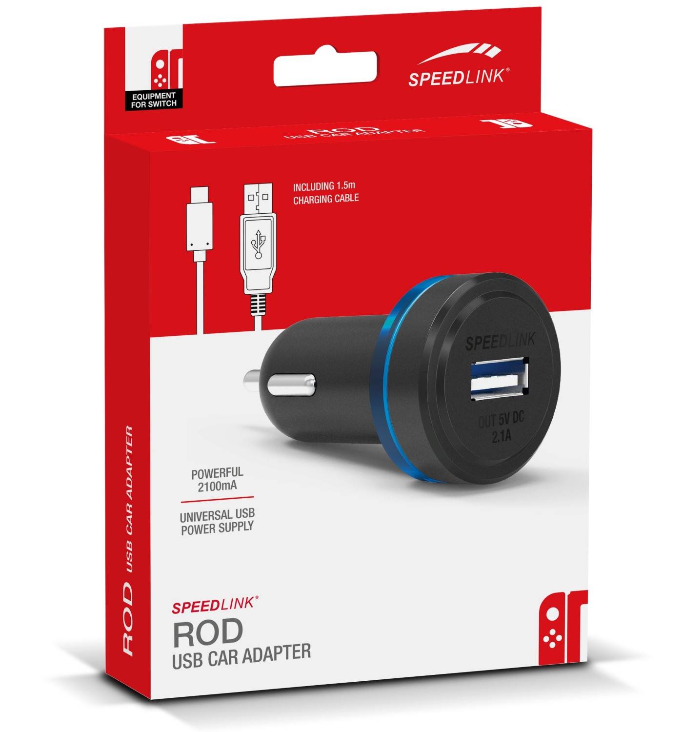 ROD USB Kfz Adapter + USB-C-Kabel