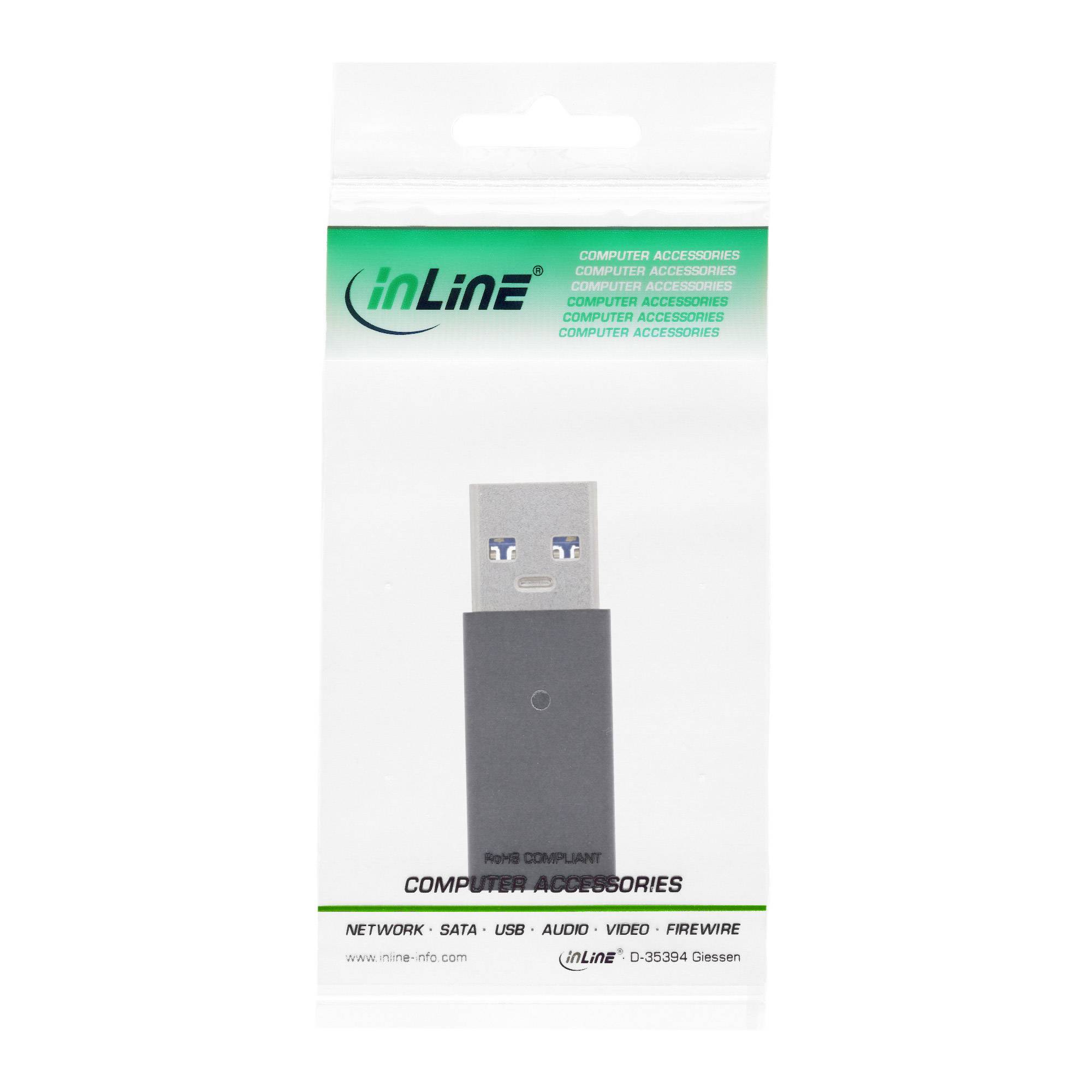 INLINE - USB 3.2 Gen.2 Adapter - USB-A Stecker auf USB-C Buchse