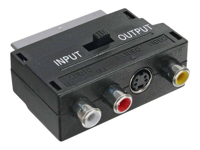 INLINE - Scart Adapter - Scart (in/out) an 3x Cinch Buchse und 1x S-VHS Buchse