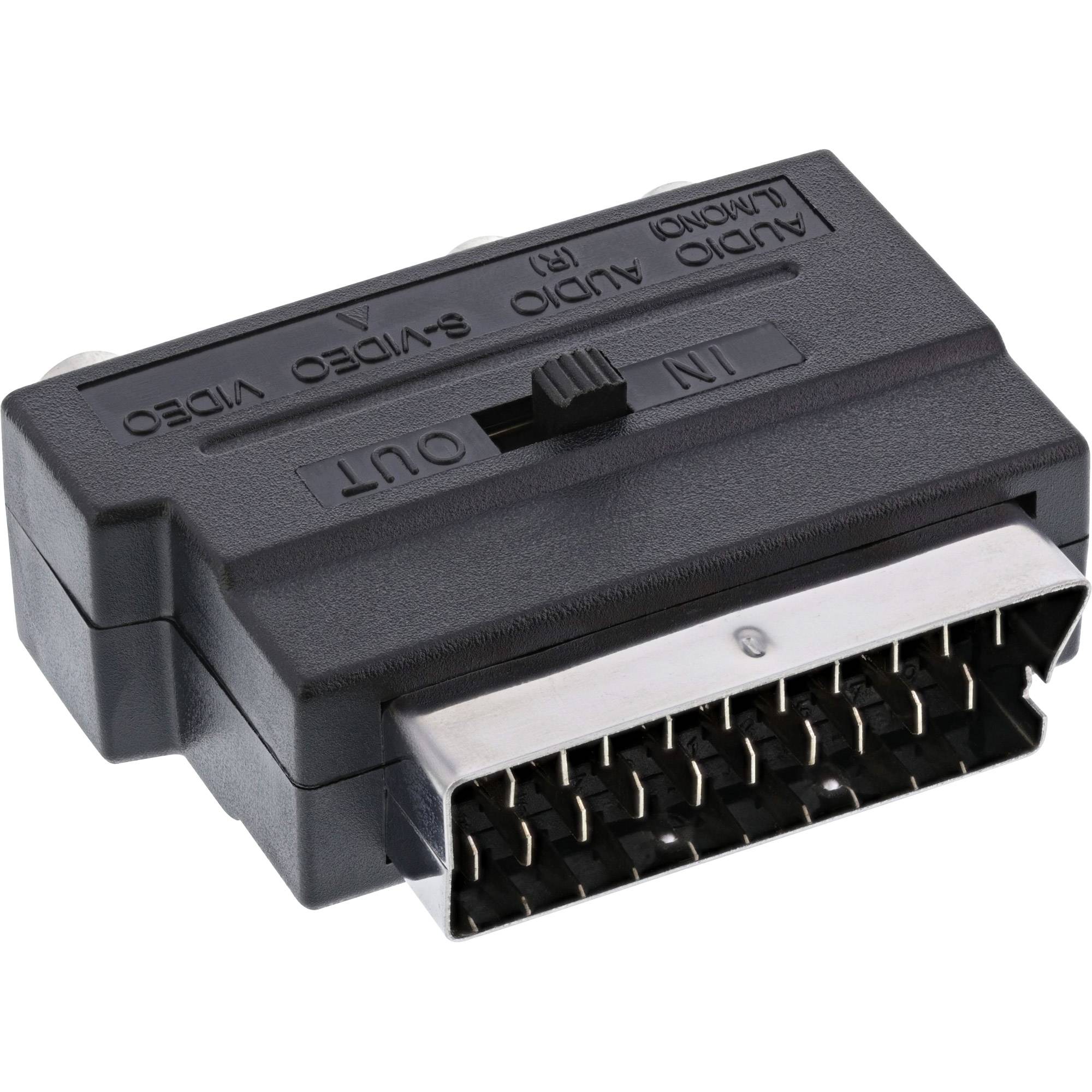 INLINE - Scart Adapter - Scart (in/out) an 3x Cinch Buchse und 1x S-VHS Buchse