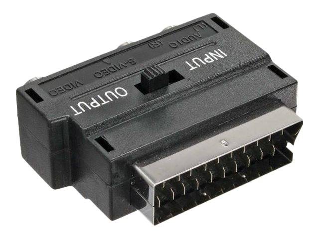 INLINE - Scart Adapter - Scart (in/out) an 3x Cinch Buchse und 1x S-VHS Buchse