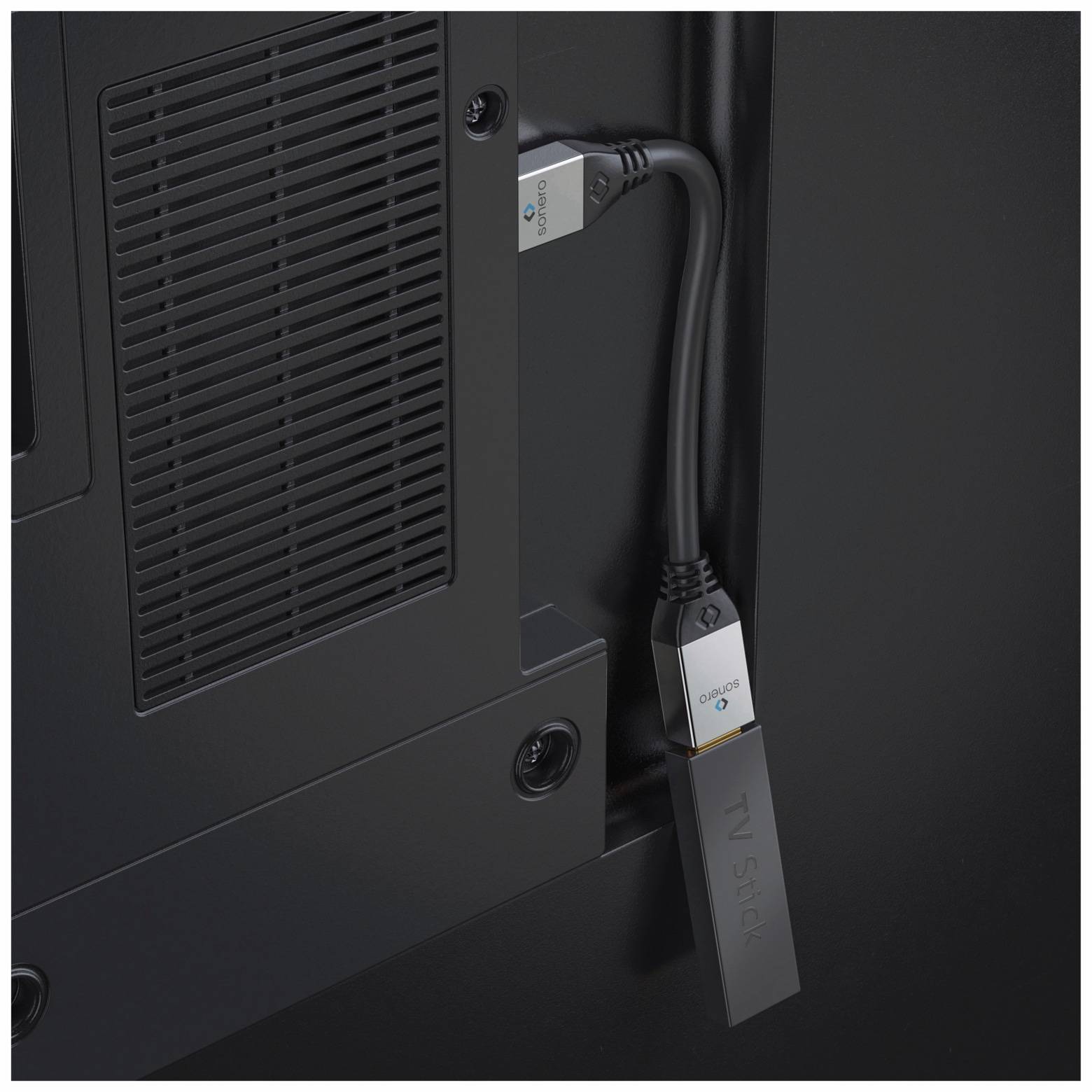 SONERO HDMI-Adapter Metallstecker, 0,25 m, Stecker/Kupplung