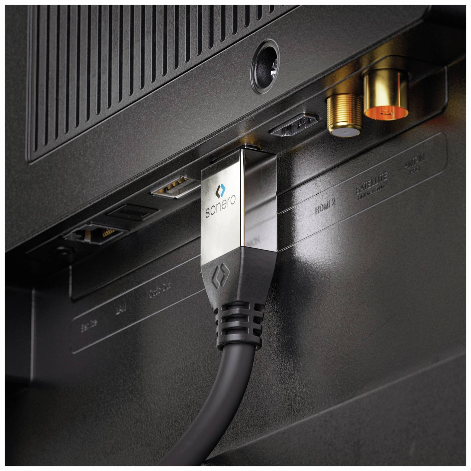 SONERO HDMI-Adapter Metallstecker, 0,25 m, Stecker/Kupplung