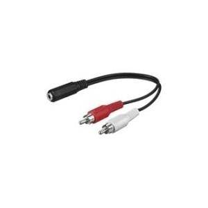 goobay Audio Kabeladapter 3,5 mm Buchse zu Cinch Stecker schwarz 0,2 m