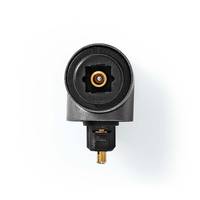 Nedis N CATB25920GY - Toslink Adapter Stecker auf Kupplung 90°Kupferdraht -