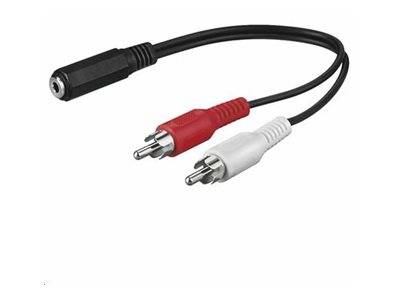 MicroConnect - Audio-Adapter - RCA x 2 männlich zu mini-phone stereo 3.5 mm weiblich