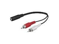 MicroConnect - Audio-Adapter - RCA x 2 männlich zu mini-phone stereo 3.5 mm weiblich