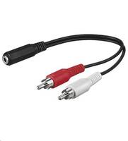 MicroConnect - Audio-Adapter - RCA x 2 männlich zu mini-phone stereo 3.5 mm weiblich