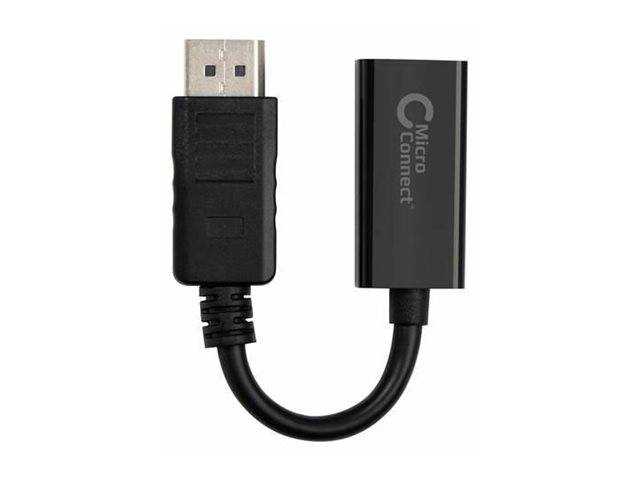 Schwarzes USB-Stecker-zu-Micro-HDMI-Adapterkabel mit einem USB-Stecker an einem Ende und einem mit „Micro Connect