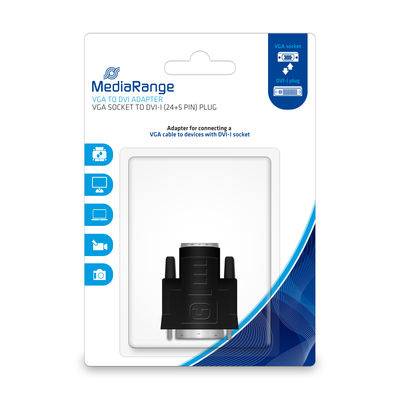 MediaRange MRCS172, DVI-I, VGA, Schwarz